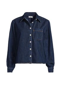 LANDS' END Kurze Jeansbluse aus reiner Baumwolle in Plus-Gr&ouml;&szlig;e, Damen, size: plus, Blau, by Lands' End
