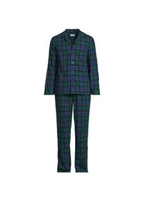 Pyjama-Set aus Flanell, Herren, size: regular, Blau, Baumwolle, by Lands' End