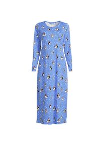 LANDS' END Wadenlanges Langarm-Nachthemd aus reiner Baumwolle f&uuml;r Damen in Plus-Gr&ouml;&szlig;e, Damen, size: plus, Blau, Baumwolle, by Lands' End