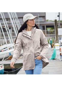 LANDS' END Wasserdichte Regenjacke SQUALL mit Packfach f&uuml;r Damen, Damen, size: regular, Beige, Polyester, by Lands' End