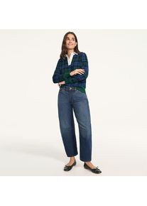 LANDS' END Soft Denim Relaxte Barrel-Jeans Mid Waist, Damen, size: regular, Blau, by Lands' End