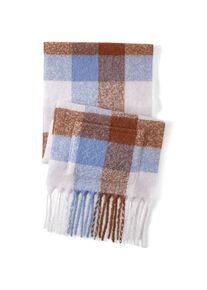 LANDS' END Langer flauschiger Schal mit Fransen, Damen, size: regular, Blau, Polyester, by Lands' End