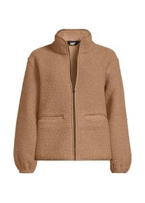 LANDS' END Boucl&eacute;-Fleecejacke in Plus-Gr&ouml;&szlig;e, Damen, size: plus, Braun, Polyester, by Lands' End