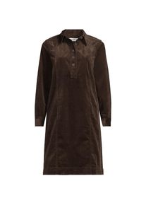 LANDS' END Feincord-Hemdblusenkleid in A-Linie in Plus-Gr&ouml;&szlig;e, Damen, size: plus, Braun, Baumwolle, by Lands' End