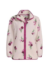 Gemusterte Teddyfleece-Jacke mit Rei&szlig;verschluss in Plus-Gr&ouml;&szlig;e, Damen, size: plus, Elfenbein, Polyester, by Lands' End