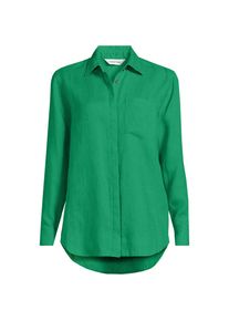 LANDS' END Premium Reinleinen-Bluse f&uuml;r Damen in Plus-Gr&ouml;&szlig;e, Damen, size: plus, Gr&uuml;n, Leinen, by Lands' End