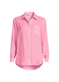 LANDS' END Premium Reinleinen-Bluse f&uuml;r Damen in Plus-Gr&ouml;&szlig;e, Damen, size: plus, Pink, Leinen, by Lands' End