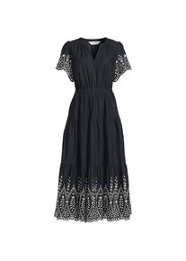 LANDS' END Maxikleid aus Baumwolle mit Lochstickerei f&uuml;r Damen, Damen, size: regular, Schwarz, Baumwolle, by Lands' End