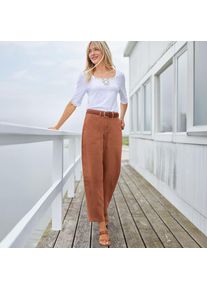 LANDS' END Barrel-Chinos High Waist f&uuml;r Damen, Damen, size: regular, Orange, Baumwolle/Elasthan, by Lands' End