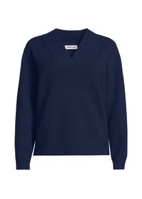 CashTouch Pullover mit V-Ausschnitt, Damen, size: regular, Blau, Baumwoll-Mischung/Polyester-Mischung/Nylon-Mischung, by Lands' End