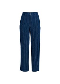 LANDS' END Kn&ouml;chellange Leinen-Anzughose f&uuml;r Damen, Damen, size: regular, Blau, Leinen, by Lands' End