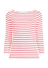 LANDS' END Gestreiftes Baumwollshirt mit 3/4-&Auml;rmeln f&uuml;r Damen in Plus-Gr&ouml;&szlig;e, Damen, size: plus, Elfenbein, Baumwolle, by Lands' End