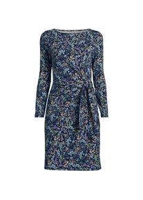 LANDS' END Baumwolle/Modal-Kleid mit Zierschleife f&uuml;r Damen, Damen, size: regular, Blau, Baumwolle/Modal, by Lands' End