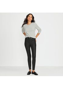 LANDS' END Beschichtete Skinny Jeans High Waist f&uuml;r Damen, Damen, size: regular, Schwarz, Polyester-Mischung/Baumwolle Modal, by Lands' End
