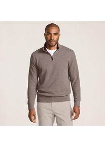 LANDS' END Rei&szlig;verschluss-Pullover aus Bedford-Ripp f&uuml;r Herren in Tallgr&ouml;&szlig;e, Herren, size: tall, Schwarz, Baumwolle, by Lands' End