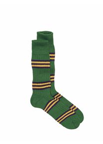 Corgi Herren Wales-Streifen-Socke Gr&uuml;n 80 % Wolle, 20 % Baumwolle