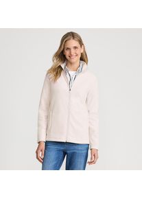 LANDS' END Anyweather Fleece-Jacke, Damen, size: regular, Elfenbein, Polyester, by Lands' End