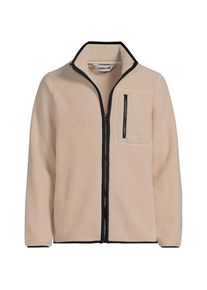 LANDS' END Teddyfleece-Jacke mit Rei&szlig;verschluss f&uuml;r Herren, Herren, size: regular, Elfenbein, Polyester, by Lands' End