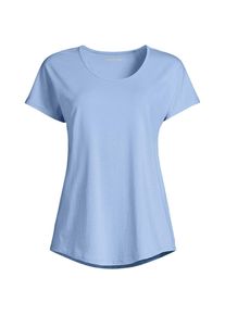 LANDS' END Shirt aus Baumwolle/Modal-Mix mit Ballett-Ausschnitt f&uuml;r Damen in Plus-Gr&ouml;&szlig;e, Damen, size: plus, Blau, Baumwolle/Modal, by Lands' End