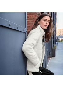 LANDS' END Teddy-Steppjacke f&uuml;r Damen, Damen, size: regular, Elfenbein, Polyester, by Lands' End