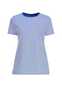 LANDS' END Supima Kurzarm-Shirt mit rundem Ausschnitt f&uuml;r Damen, Damen, size: regular, Blau, Baumwolle, by Lands' End