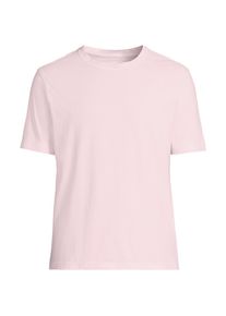 LANDS' END Supima Kurzarm-Shirt mit Rundhalsausschnitt f&uuml;r Herren, Herren, size: regular, Pink, Baumwolle, by Lands' End