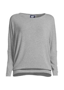 LANDS' END Shirt mit Fledermaus&auml;rmeln aus softem Viskosemix f&uuml;r Damen, Damen, size: regular, Grau, Viskose-Mischung/Polyester-Mischung, by Lands' End