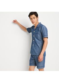 LANDS' END Essenzielle Popelin-Pyjamashorts f&uuml;r Herren, Herren, size: regular, Blau, Baumwolle, by Lands' End