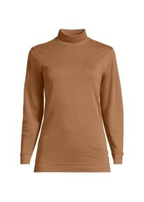 LANDS' END Baumwoll-Stehkragenshirt, Damen, size: regular, Beige, Baumwolle, by Lands' End