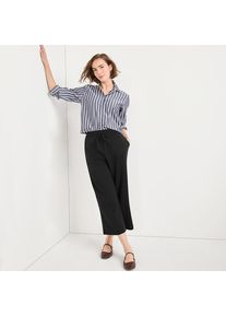 LANDS' END 7/8-Hose SPORT KNIT mit weitem Bein f&uuml;r Damen, Damen, size: regular, Schwarz, Baumwolle, by Lands' End