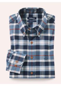 Walbusch Mey & Edlich Herren Standfest-Hemd Blau 100 % Baumwolle