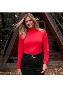 LANDS' END Stehkragen-Shirt in Petite-Gr&ouml;&szlig;e, Damen, size: petite, Rot, Baumwolle, by Lands' End