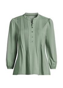 LANDS' END Baumwolle/Modal-Biesenshirt mit 3/4-&Auml;rmeln f&uuml;r Damen, Damen, size: regular, Gr&uuml;n, Elasthan/Baumwoll-Mischung/Synthetic-blend, by Lands' End