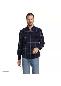 LANDS' END Flanellhemd Flagship Classic Fit, Herren, size: regular, Blau, Baumwolle, by Lands' End
