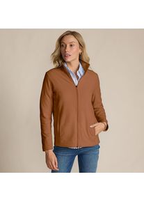 LANDS' END Anyweather Fleece-Jacke in Petite-Gr&ouml;&szlig;e, Damen, size: petite, Braun, Polyester, by Lands' End