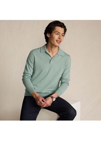 LANDS' END Merino-Polopullover f&uuml;r Herren, Herren, size: regular, Gr&uuml;n, Wolle, by Lands' End