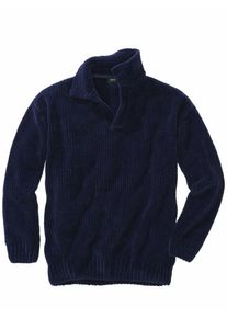 Mey & Edlich Mey & Edlich Herren Samtfaden-Pullover Blau 90 % Baumwolle, 10 % Polyamid