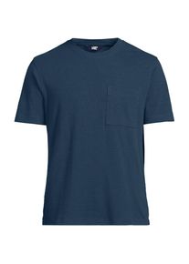 LANDS' END Kurzarm-Shirt aus Baumwoll-/Leinenmix f&uuml;r Herren, Herren, size: regular, Blau, Baumwolle/Leinen, by Lands' End