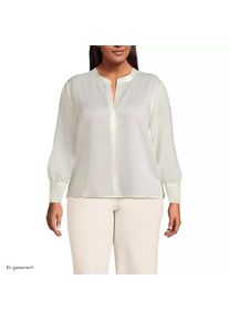 LANDS' END Satinbluse mit langen &Auml;rmeln f&uuml;r Damen in Plus-Gr&ouml;&szlig;e, Damen, size: plus, Elfenbein, Polyester, by Lands' End
