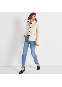 LANDS' END Boucl&eacute;-Jacke f&uuml;r Damen, Damen, size: regular, Elfenbein, Polyester, by Lands' End