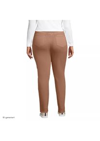 LANDS' END Shaping Jeans Straight Fit High Waist f&uuml;r Damen in Plus-Gr&ouml;&szlig;e, Damen, size: plus, Braun, by Lands' End