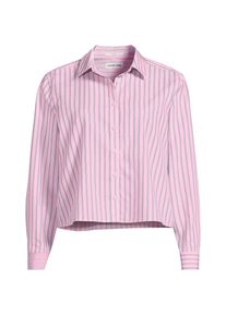 LANDS' END Kurze, b&uuml;gelfreie Hemdbluse f&uuml;r Damen, Damen, size: regular, Pink, Baumwolle, by Lands' End
