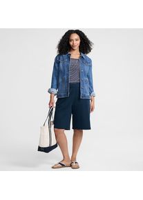 LANDS' END Bermuda-Shorts SPORT KNIT f&uuml;r Damen, Damen, size: regular, Blau, Baumwolle, by Lands' End