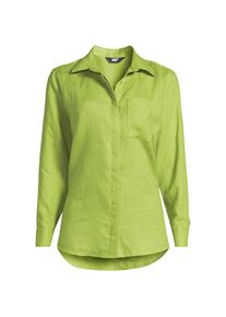 LANDS' END Premium Reinleinen-Bluse f&uuml;r Damen in Plus-Gr&ouml;&szlig;e, Damen, size: plus, Gr&uuml;n, Leinen, by Lands' End