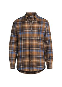 LANDS' END Flanellhemd Flagship, Classic Fit f&uuml;r Herren, Herren, size: regular, Blau, Baumwolle/Baumwoll-Mischung/Polyester-Mischung, by Lands' End