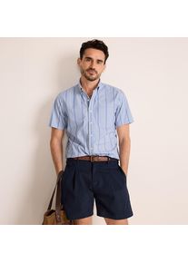 LANDS' END Ultimativ-Hemd mit kurzen &Auml;rmeln f&uuml;r Herren, Classic Fit, Herren, size: regular, Blau, Elasthan/Baumwoll-Mischung/Polyester-Mischung, by Lands' End