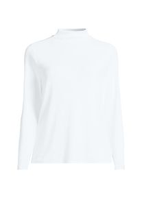LANDS' END Softes Stehbund-Shirt f&uuml;r Damen in Plus-Gr&ouml;&szlig;e, Damen, size: plus, Wei&szlig;, Elasthan/Viskose/Viskose-Mischung, by Lands' End