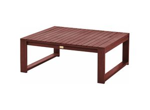 4255664821546 - Beliani - Loungetisch Mahagoni Braun Akazienholz 90 x 75 cm Rechteckig Retro Landhaus Stil Terrasse Outdoor Balkon Beistelltisch Couchtisch - Dunkler