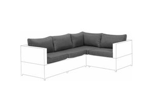 4251682224000 - Beliani - Set Kissenbezüge Dunkelgrau Polyester Gartenmöbel Gartensofa - Grau