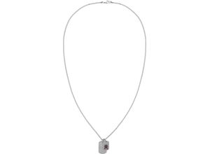 7613272492706 - Kette mit Anhänger TOMMY HILFIGER Schmuck Edelstahl Halsschmuck Venezianerkette Halsketten Gr Edelstahl Länge 61 cm Breite 2 mm bunt (edelstahlfarben dunkelblau dunkelrot) Herren Ketten mit Anhänger